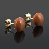 Pendientes coral oro amarillo