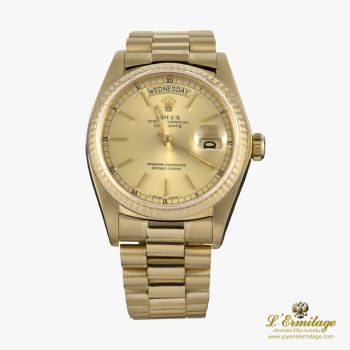 ROLEX<BR>DAY-DATE PRESIDENT ORO AMARILLO CABALL... · ref.: 18038