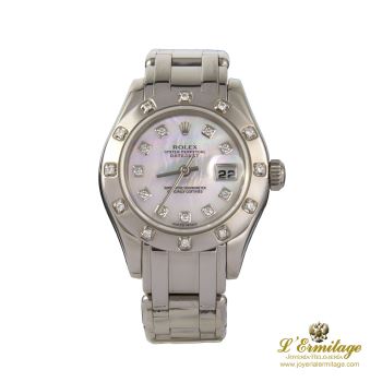 ROLEX<BR>LADY-DATEJUST PEARLMASTER ORO BLANCO Y... · ref.: 80319