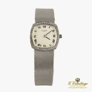 UNIVERSAL GENÈVE<BR>CLASSIC ORO BLANCO Y DIAMANTES CUERDA ... · ref.: 2322