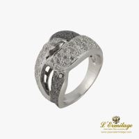 ANILLOS / SORTIJAS<BR>SORTIJA ORO BLANCO CON DIAMANTES NATUR...