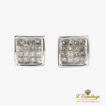 PENDIENTES<BR>PENDIENTES ORO BLANCO CON DIAMANTES NA... · ref.: (IM)