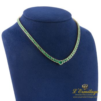 COLLARES<BR>COLLAR ORO AMARILLO Y ESMERALDAS NATUR... · ref.: PRESENTA CERTIFICADO...