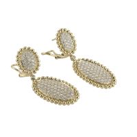 Pendientes colgantes oro amarillo y diamantes