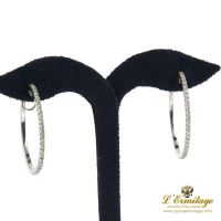 PENDIENTES<BR>PENDIENTES AROS ORO BLANCO Y DIAMANTES