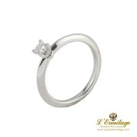 ANILLOS / SORTIJAS<BR>SORTIJA SOLITARIO PLATINO PESO 0,21 CT...