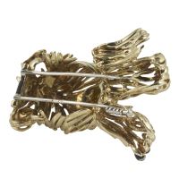 Broche-alfiler perro oro amarillo