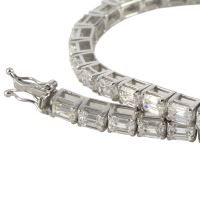 Pulsera riviere oro blanco y diamantes