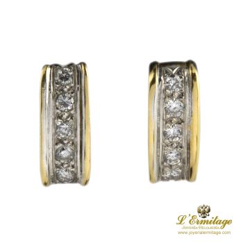 PENDIENTES<BR>PENDIENTES ORO AMARILLO Y DIAMANTES · ref.: (NAI)