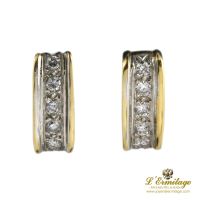 PENDIENTES<BR>PENDIENTES ORO AMARILLO Y DIAMANTES