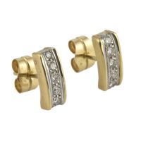 Pendientes oro amarillo y diamantes