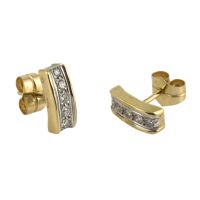 Pendientes oro amarillo y diamantes