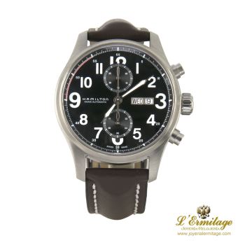 HAMILTON<BR>KAKHI OFFICER CHRONOGRAPH ACERO AUTOMÁ... · ref.: H717160