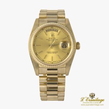 ROLEX<BR>DAY-DATE PRESIDENT ORO AMARILLO CABALL... · ref.: 18038