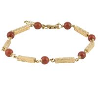 Pulsera antigua oro amarillo y coral