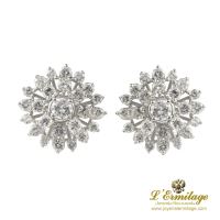 PENDIENTES<BR>PENDIENTES ORO BLANCO Y DIAMANTES