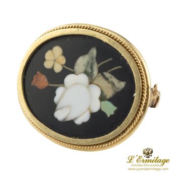 BROCHES / ALFILERES<BR>BROCHE-ALFILER ANTIGUO ORO AMARILLO Y ... · ref.: (AMX)