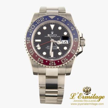 ROLEX<BR>GMT - MASTER II ORO BLANCO CERÁMICO 40... · ref.: 116719BLRO