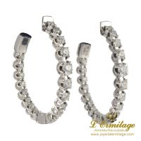 PENDIENTES<BR>PENDIENTES CRIOLLAS ORO BLANCO Y DIAMA...