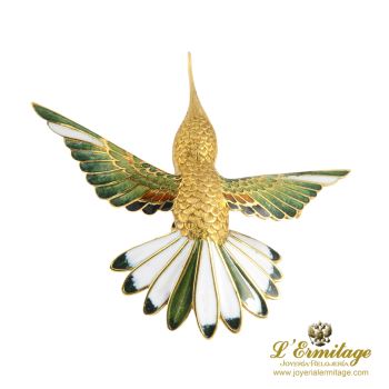 BROCHES / ALFILERES<BR>BROCHE-ALFILER COLIBRÍ ORO AMARILLO Y ... · ref.: (IMX)