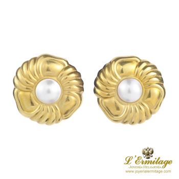 PENDIENTES<BR>PENDIENTES ANTIGUOS ORO AMARILLO Y MED... · ref.: (NSM)