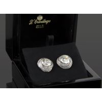 Pendientes oro blanco y diamantes color c, pureza vs1 y peso 7,83 cts.