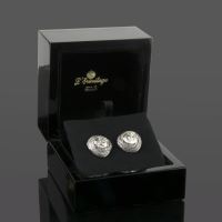 Pendientes oro blanco y diamantes color c, pureza vs1 y peso 7,83 cts.