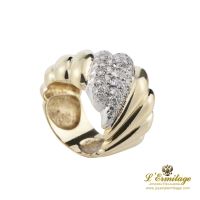 ANILLOS / SORTIJAS<BR>SORTIJA ANCHA ORO AMARILLO ORO BLANCO ...