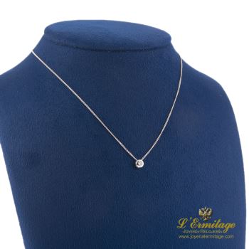 COLLARES<BR>GARGANTILLA SOLITARIO ANTIGUA ORO BLAN... · ref.: (AMX)