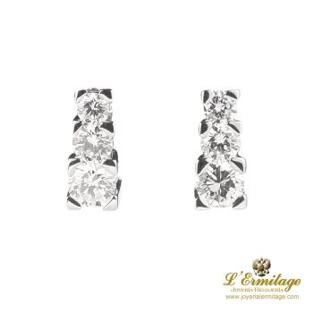 PENDIENTES<BR>PENDIENTES ORO BLANCO Y DIAMANTES · ref.: (AMX)