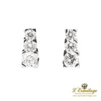 Pendientes oro blanco y diamantes