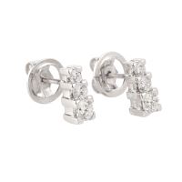 Pendientes oro blanco y diamantes