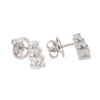 Pendientes oro blanco y diamantes