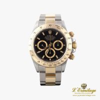 ROLEX<BR>DAYTONA ACERO Y ORO ESFERA NEGRA.
