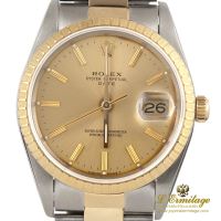 Oyster perpetual date acero y oro 34mm.     