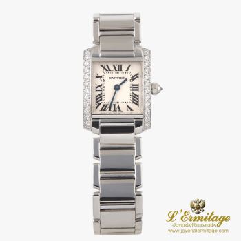 CARTIER<BR>TANK FRANCAISE ORO BLANCO BRILLANTES S... · ref.: 2403