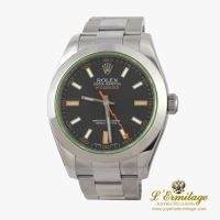 Milgauss esfera negra cristal verde.   