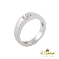 ANILLOS / SORTIJAS<BR>SOLITARIO CARTIER EN ORO BLANCO CON UN...