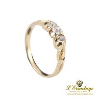 ANILLOS / SORTIJAS<BR>SORTIJA TRESILLO EN ORO AMARILLO CON T...