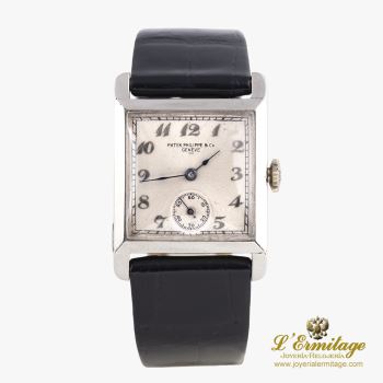 PATEK PHILIPPE<BR>CUADRADO ANTIGUO ORO BLANCO. · ref.: 