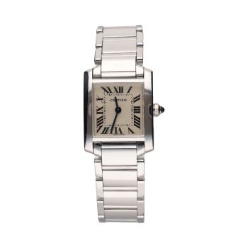 CARTIER<BR>TANK FRANCES ORO BLANCO SEÑORA. · ref.: 2403