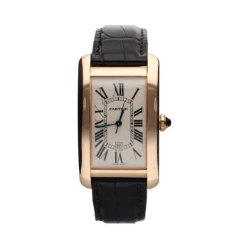 CARTIER<BR>TANK AMERICAN ORO ROSA CABALLERO. · ref.: 2505