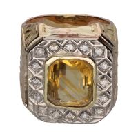 ANILLOS / SORTIJAS<BR>SORTIJA EN ORO AMARILLO Y ORO BLANCO C...