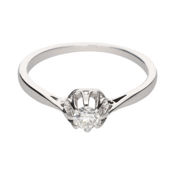 ANILLOS DE COMPROMISO<BR>SOLITARIO EN ORO BLANCO Y UN BRILLANTE... · ref.: (NMX)
