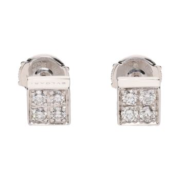 PENDIENTES<BR>PENDIENTES CUADRADOS BULGARI EN ORO BL... · ref.: (NMXM)