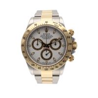 ROLEX<BR>DAYTONA ACERO Y ORO ESFERA BLANCA.