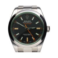 Milgauss acero cristal verde 40mm.    