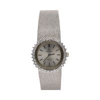 OMEGA<BR>GENÉVE ORO BLANCO CON BRILLANTES.