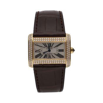 CARTIER<BR>TANK DIVAN ORO AMARILLO BRILLANTES. · ref.: 2601