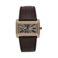 CARTIER<BR>TANK DIVAN ORO AMARILLO BRILLANTES.